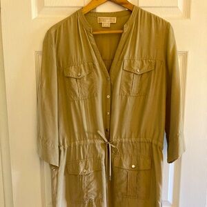 Michael Kors Silk Utility Dress in Medium